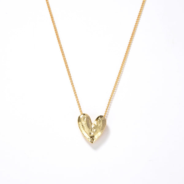Gold Plated Heart Pendant - Zafari Studio Jewelry